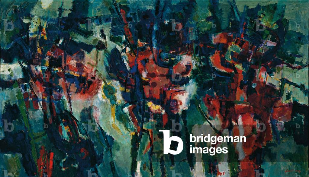 Harvest at Cinque Terre (Vendemmia nelle Cinque Terre), by Renato Birolli, 1956, 20th Century, oil on canvas