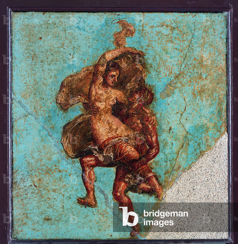 Couple in Flight, by unknown artist, 62-79, 1st Century A.D., ripped fresco, 47 x 44 cm