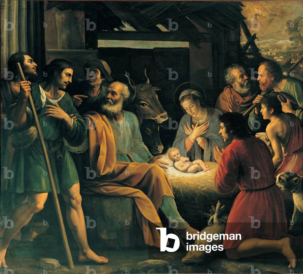 The Nativity and the Adoration of the Shepherds, (oil on canvas)
