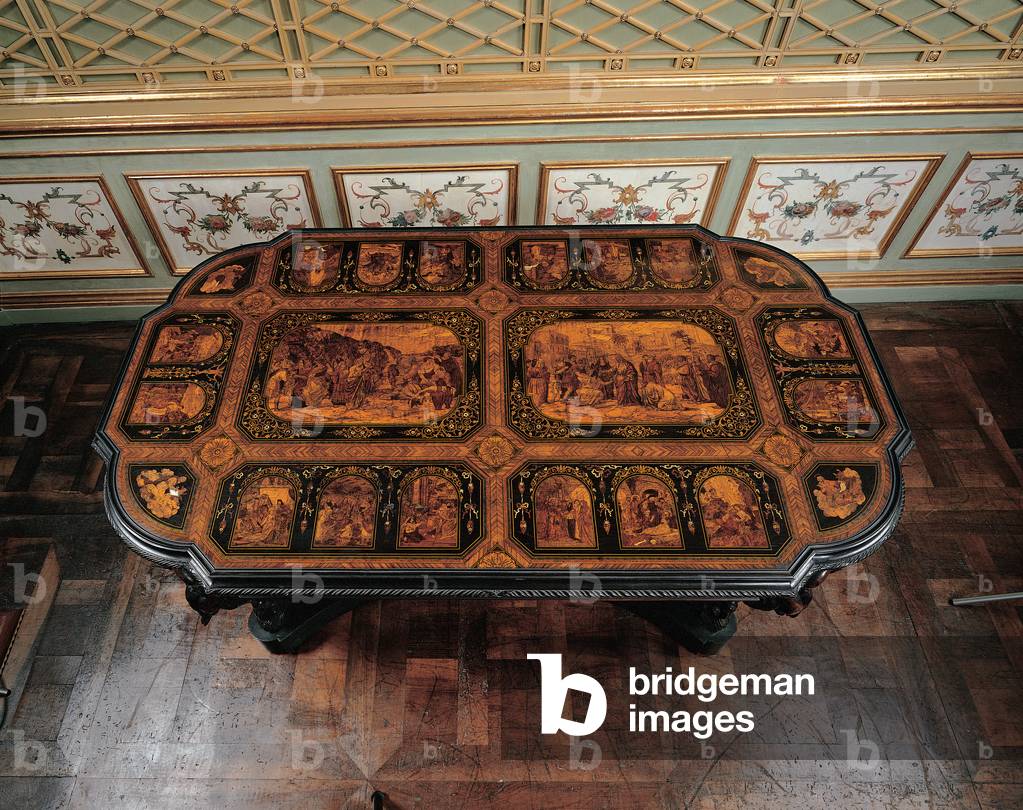 Table, 1842 (mahogany wood, avory inlaid)