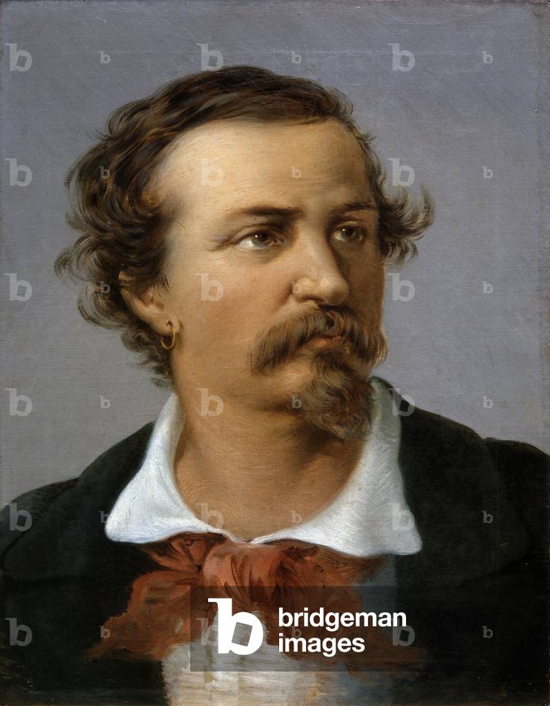 Portrait of the poet Angelo Brunetti also known as Ciceruacchio, by Unknown Artst, 1847 - 1849, 19th Centurym oil on canvas