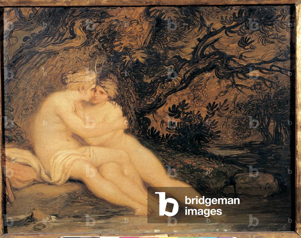 Jupiter in the Guise of Diana Seduces Callisto, (oil on canvas)