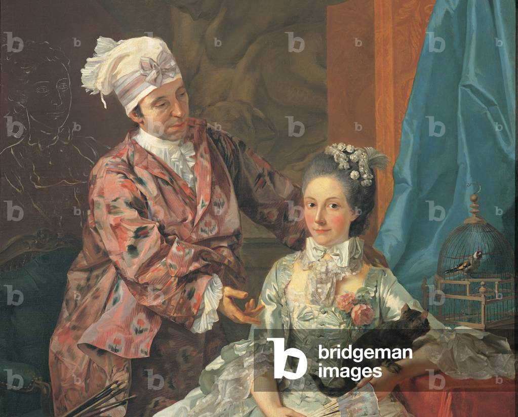 Self -Portrait with Wife, 1756 - 1757 (oil on canvas)