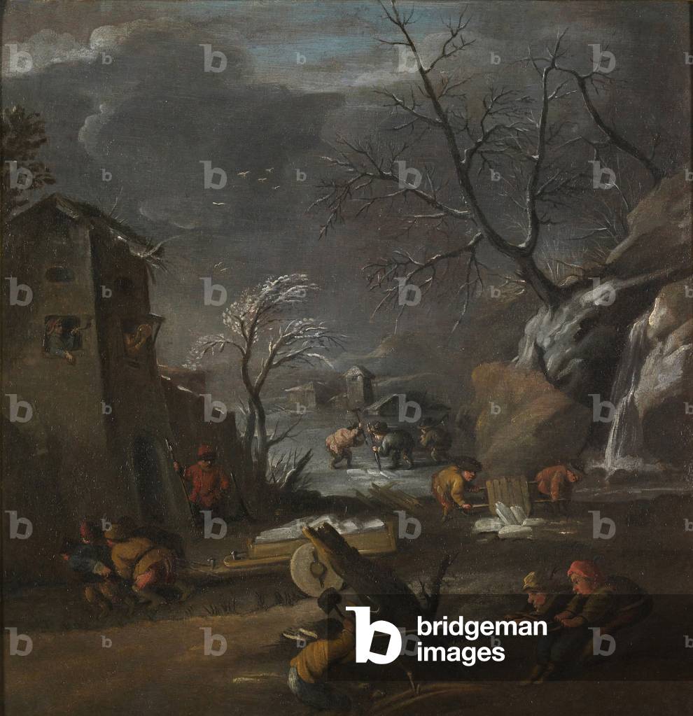 The Winter - Winter Landscape (L'Inverno - Paesaggio invernale), by Faustino Bocchi, 17th Century, oil on canvas, 69 x 65 cm