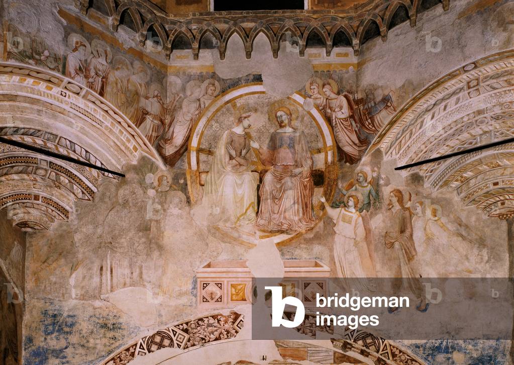 Glorification of the Virgin (Glorificazione della Vergine), by Stefano Fiorentino, 14th Century, fresco