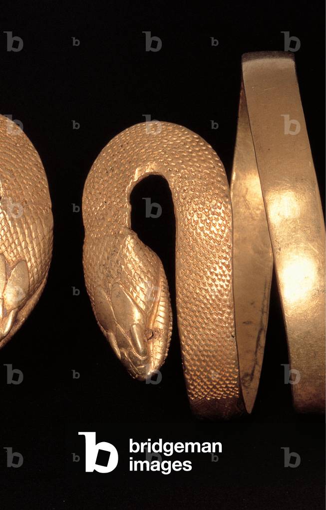 Pair of snake-shaped bracelets, detail, 2nd-1st century BC