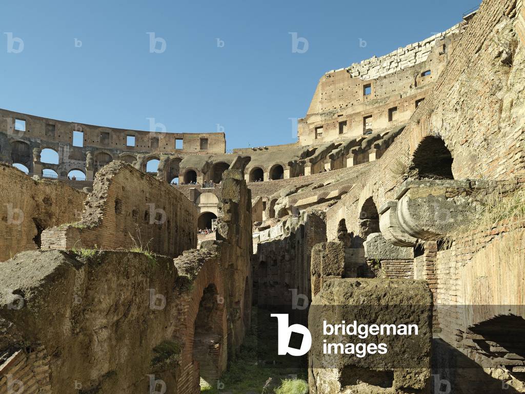 Flavian Amphitheatre or Coliseum in Rome, 79 - 80 A.D. (brick and travertine stone)