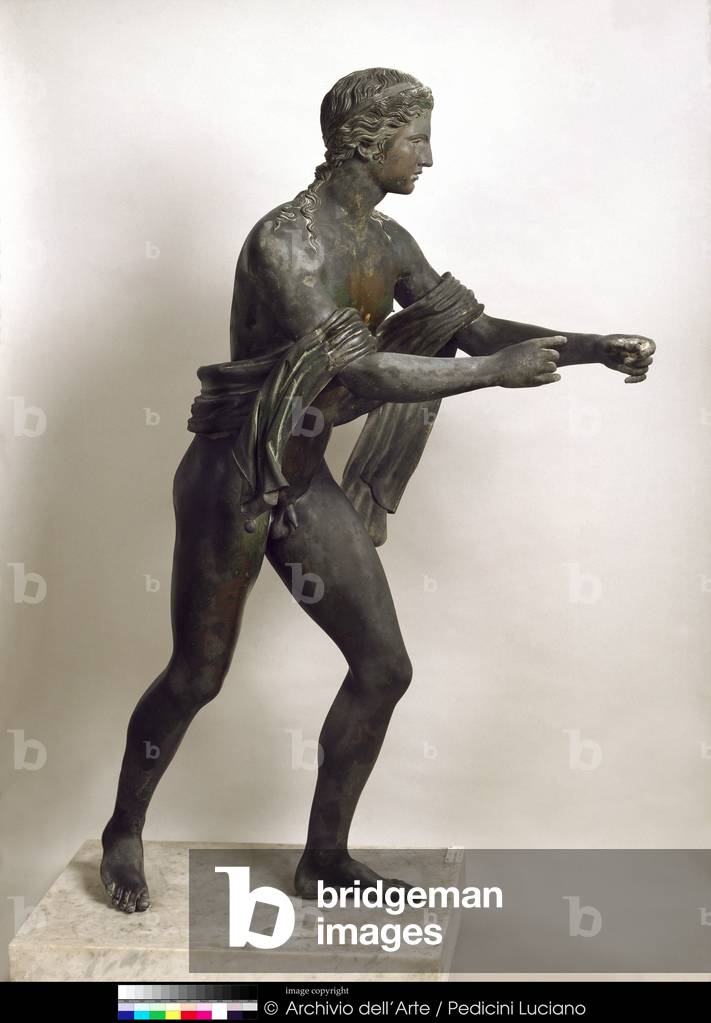 Apollo with Arrows - Copy of Greek models of the 4th Century BC (Apollo saettante - Copia di modelli greci del IV secolo a.C.), 1st Century AD, bronze