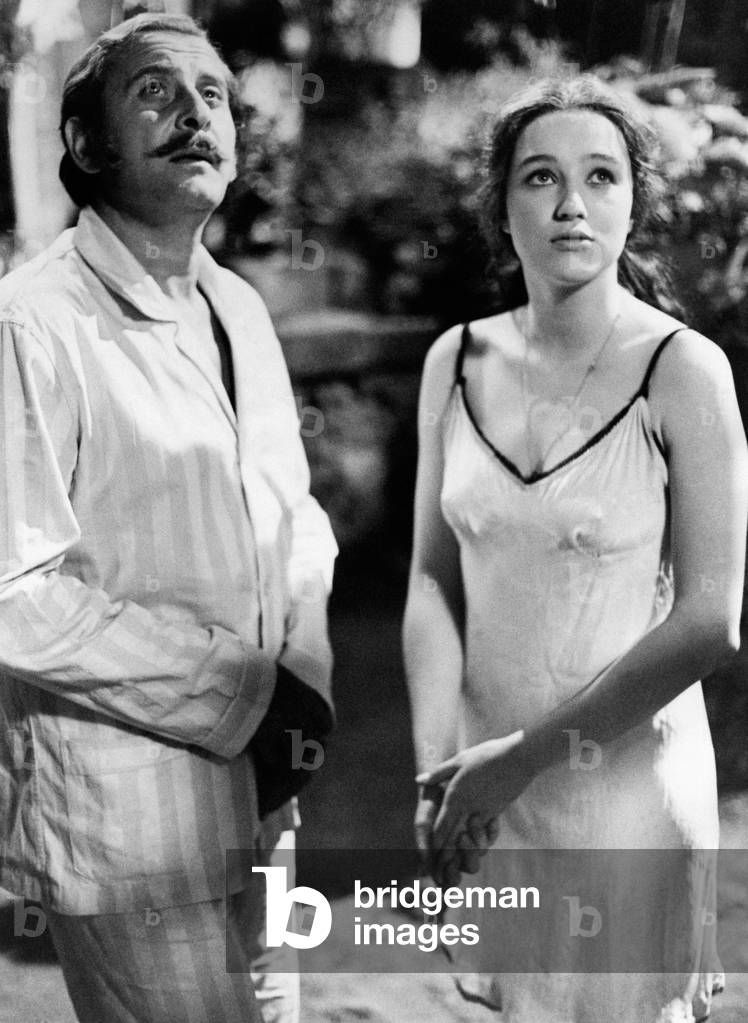 Eleonora Giorgi and Domenico Modugno on the set of La sbandata