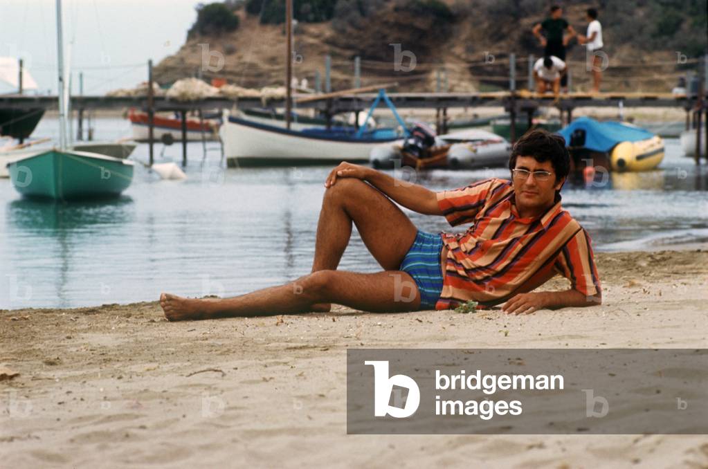 Al Bano on the beach of Punta Ala