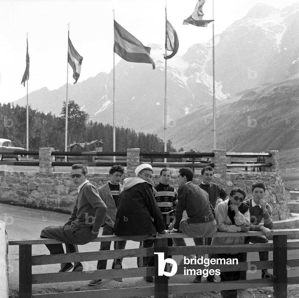 Boys on holiday in Cervinia, Valtournenche, Italy