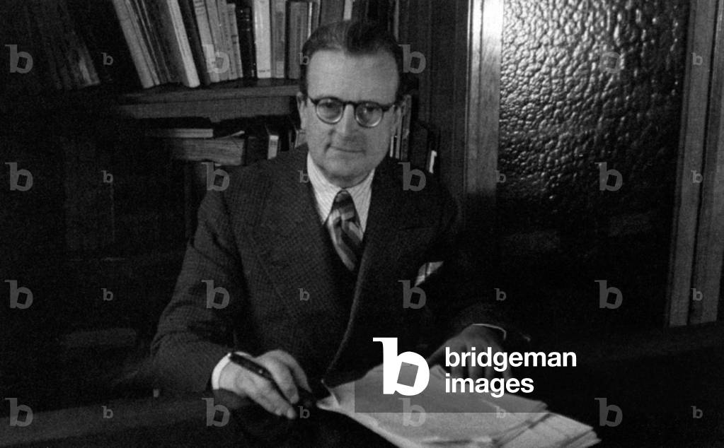 Virgilio Brocchi inside his study