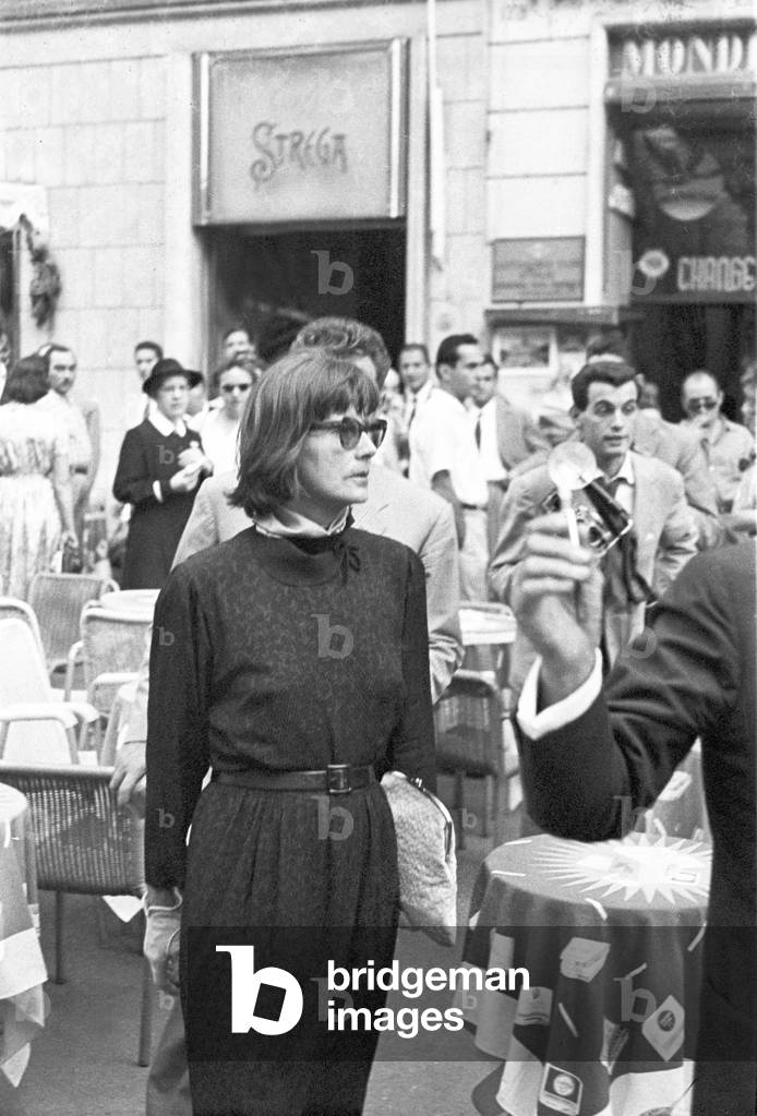 Greta Garbo visiting Rome, Rome, Italy, 1958 (b/w photo)