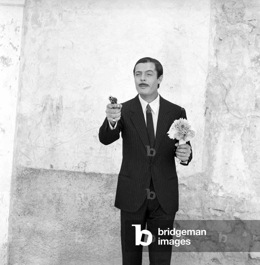 Marcello Mastroianni in Divorce Italian Style, Italy, 1961 (b/w photo)