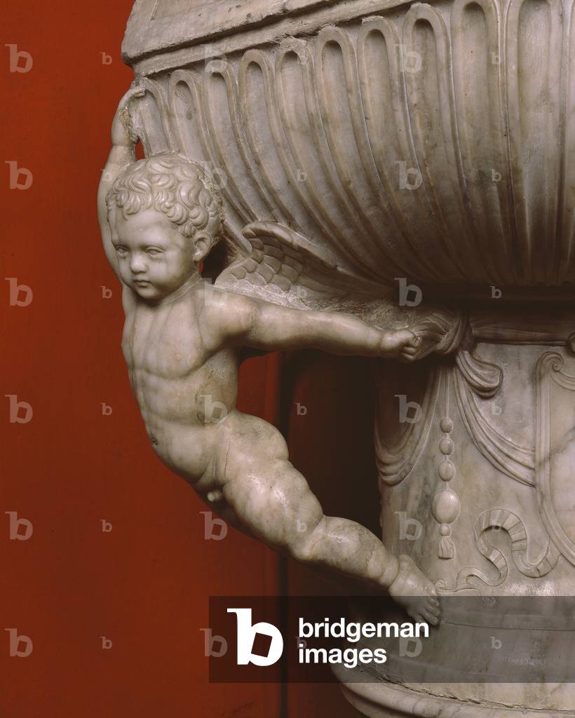 Putto on the Baptismal Font, 15th century