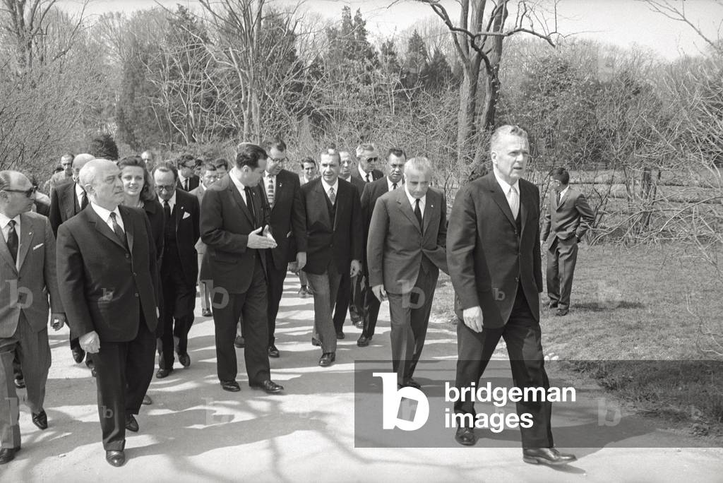 Aldo Moro with Amintore Fanfani, Washington, United States, 1965