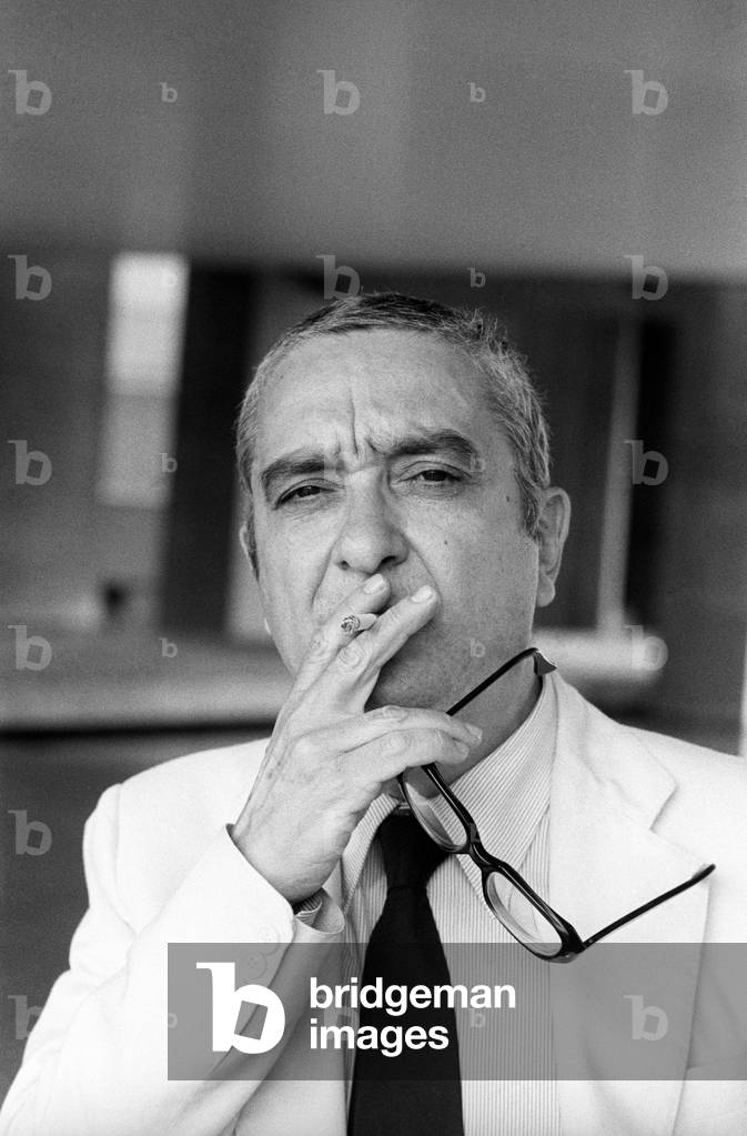 Renato Olivieri smoking, Italy, 1980