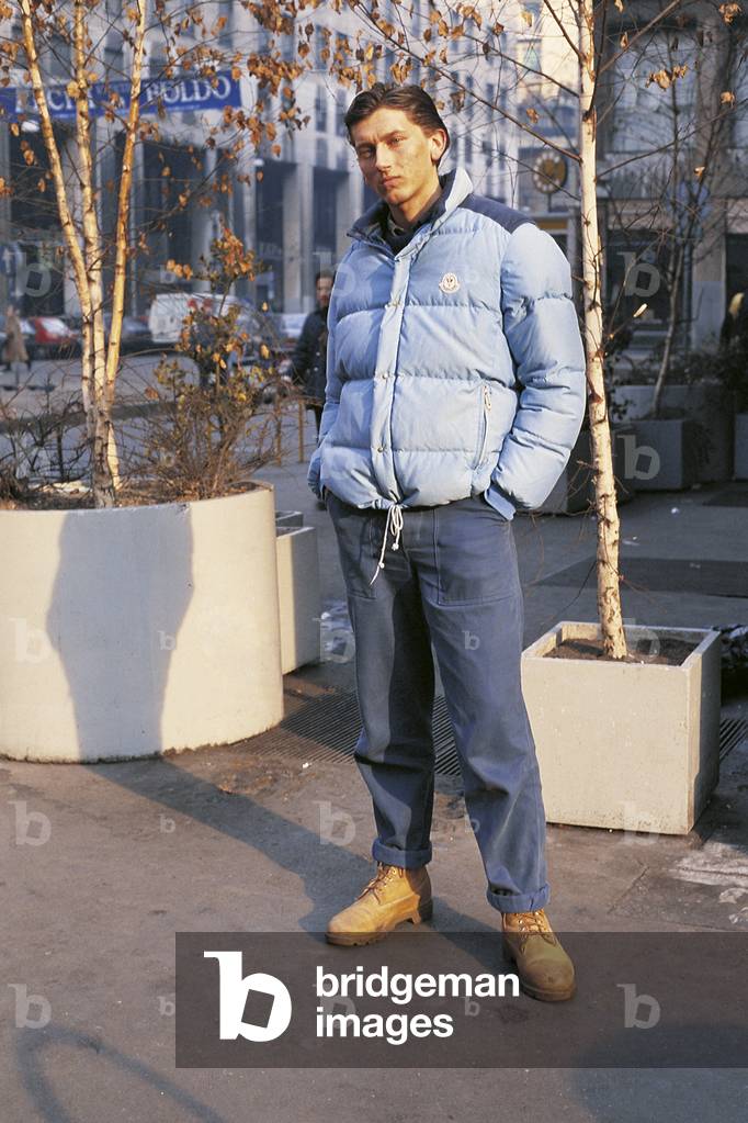 A young guy in Piazza San Babila, Milan, Italy