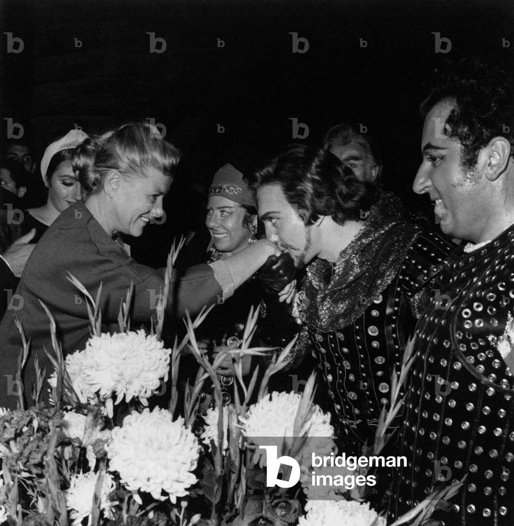 Ekaterina Furtseva with Carlo Bergonzi, Giulietta Simionato and Piero Cappuccilli