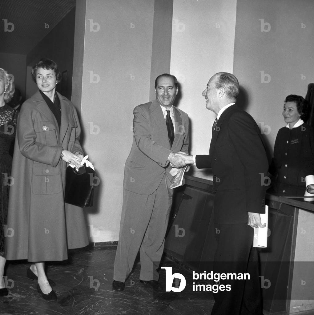 Porgy and Bess premiere, Italy, 1956 (b/w photo)