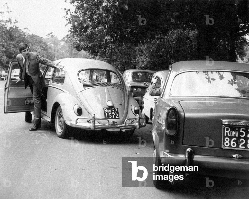 Drivers arguing for a parking lot, Italy