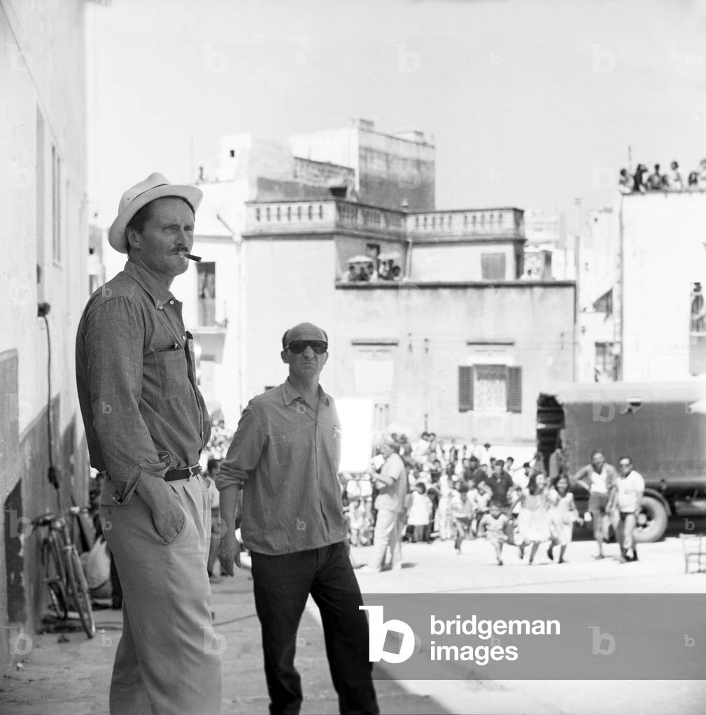 Pietro Germi on the set of Seduced and Abandoned, Italy, 1963 (b/w photo)