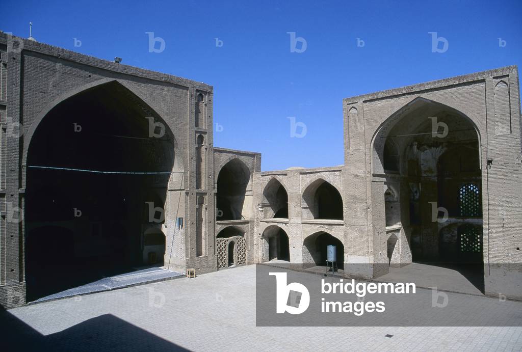 Western and Northern Ivans of the Friday Mosque (Masijd-i jami), 11th-12th century, Ardestan, Iran (mixed technique)