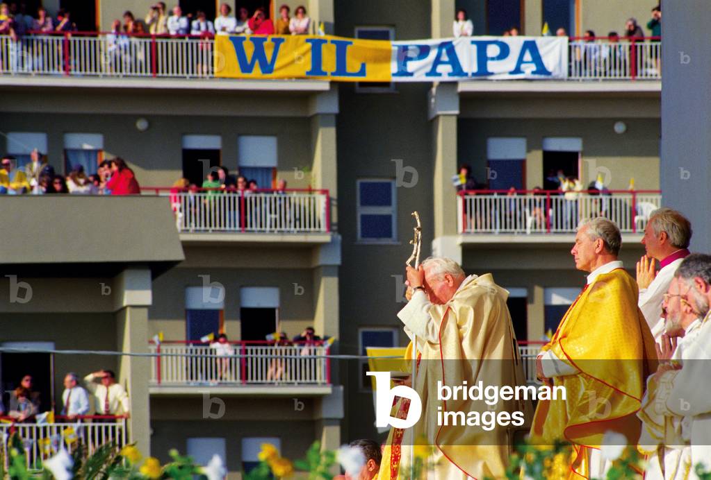 Pope John Paul II and Salvatore Pappalardo, Mazara del Vallo, Italy