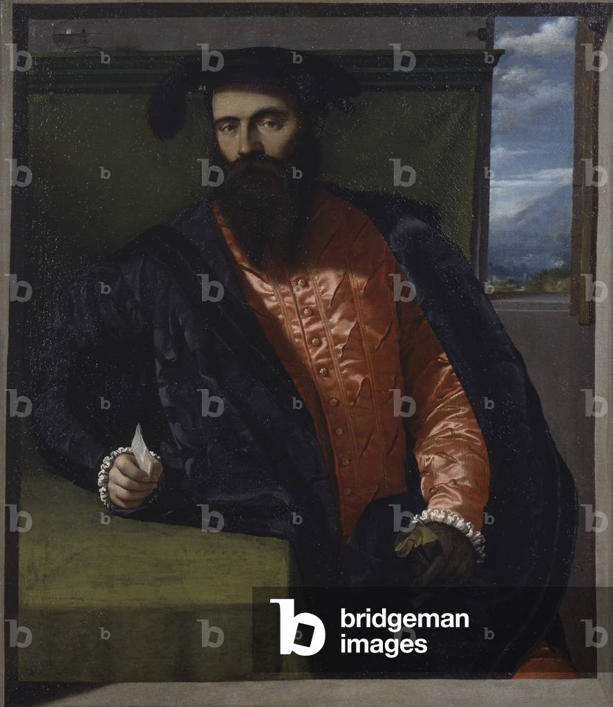 Portrait of a Gentleman, by Alessandro Bonvicino also known as Moretto da Brescia, 1535 - 1540, 16th Century, oil on canvas