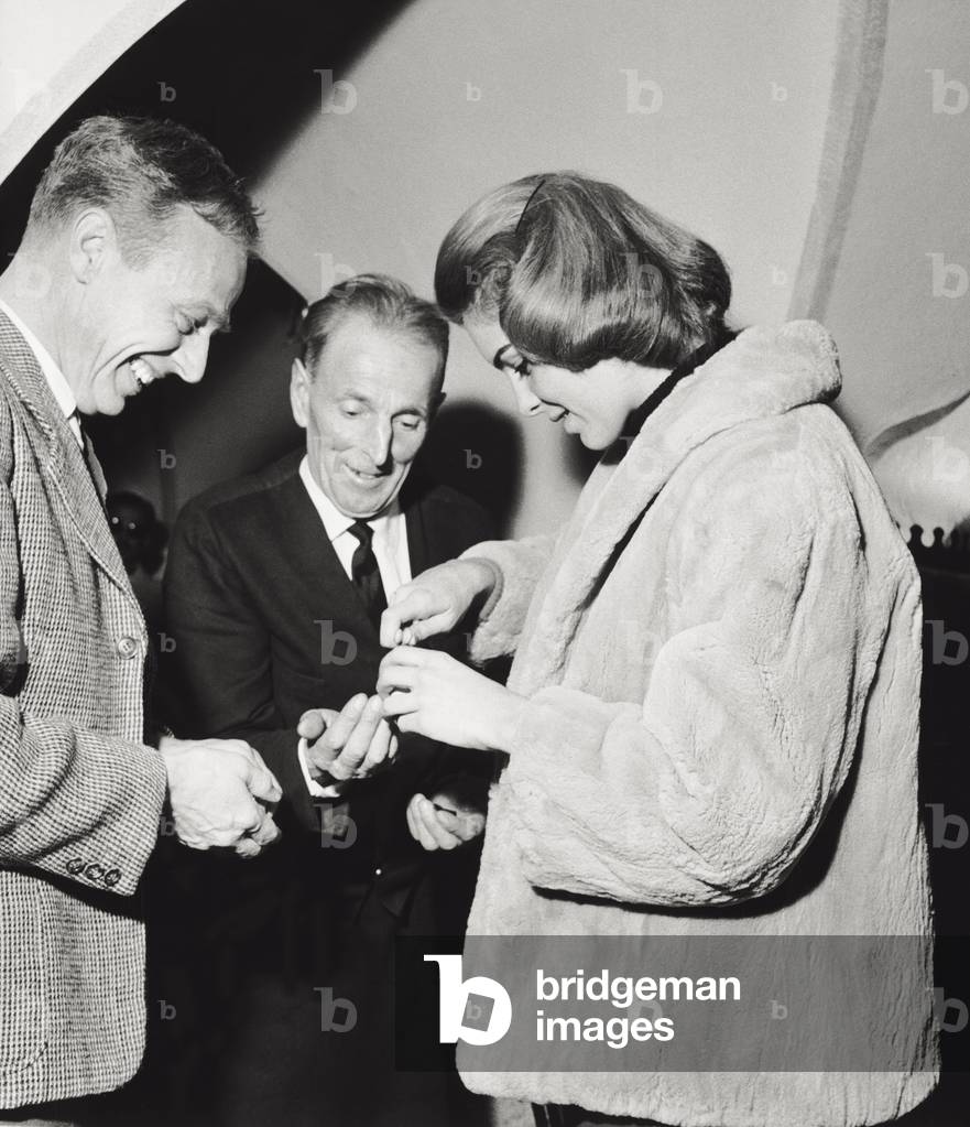 Sylvia Casablancas, new friend of Aga Khan, 1957 (b/w photo)