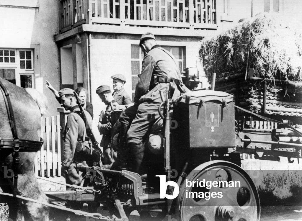 German soldiers asking for directions