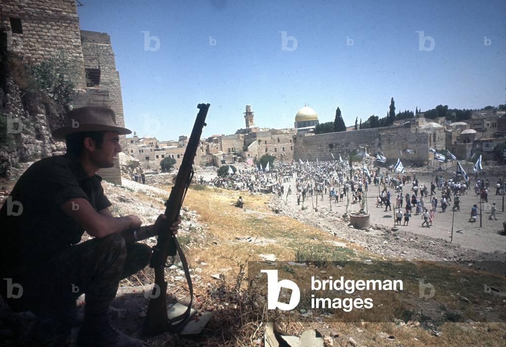 Israeli soldier on guard duty