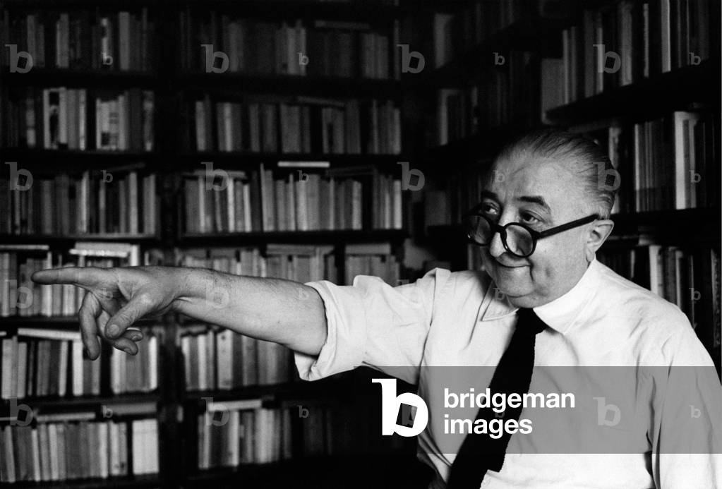 Cesare Branduani pointing his finger at something,  Milan, Italy