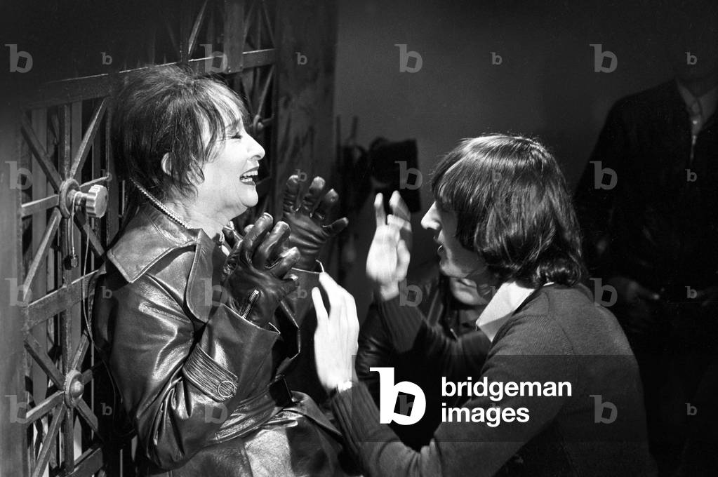 Dario Argento on the set of Deep Red, Italy, 1975 (b/w photo)