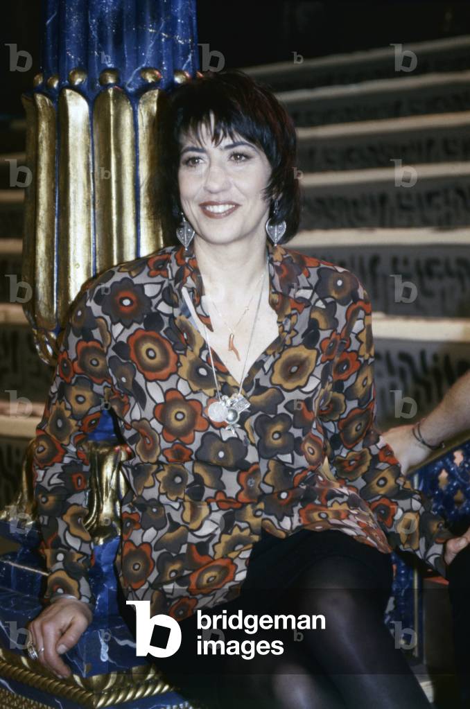 Serena Dandini presenting Pippo Chennedy Show, Naples, Italy