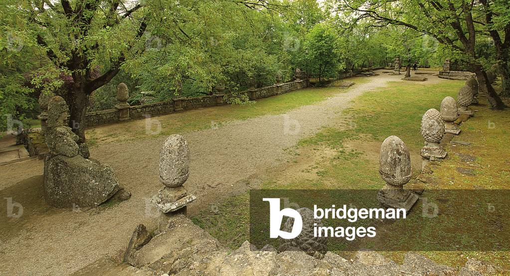 Monster Park or Sacred Wood, by Pirro Ligorio, 1552 - 1585, 16th Century, peperino