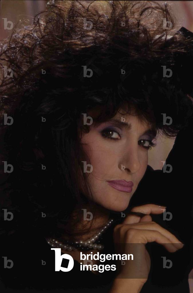 Close-up of Anna Marchesini, Italy, 1980 (photo)