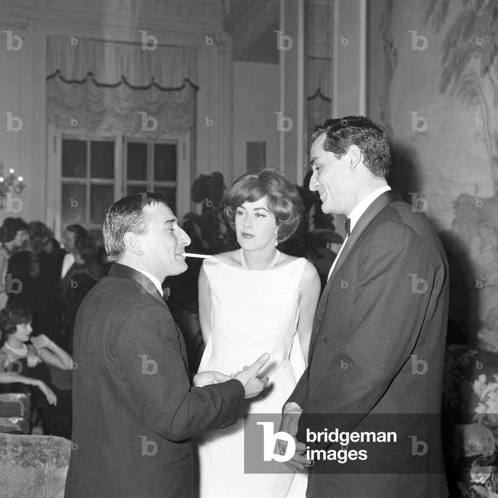 Renato Rascel in Naples, Italy, 1958 (b/w photo)