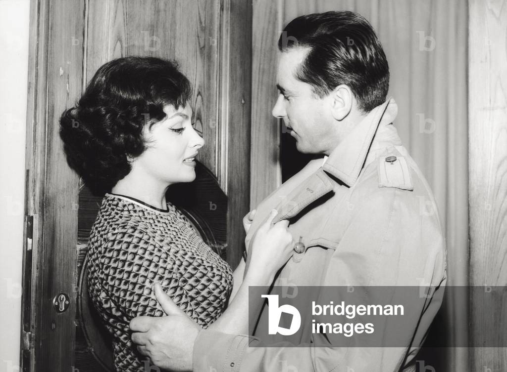 Gina Lollobrigida with her husband Milko Skofic (b/w photo)