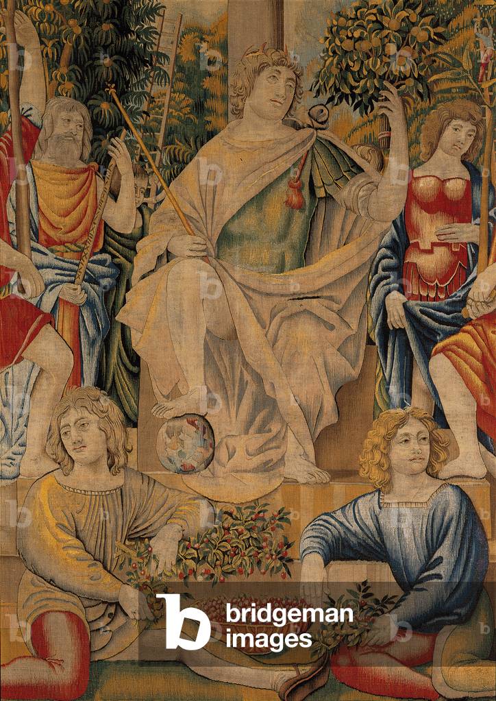Months. May (I mesi Trivulzio. Maggio), by Benedetto from Milan, from a cardboard by Bartolomeo Suardi, better known as Bramantino, 1504 - 1509, 16th Century, woll and silk tapestry, with a warp made of 6 threads per cm