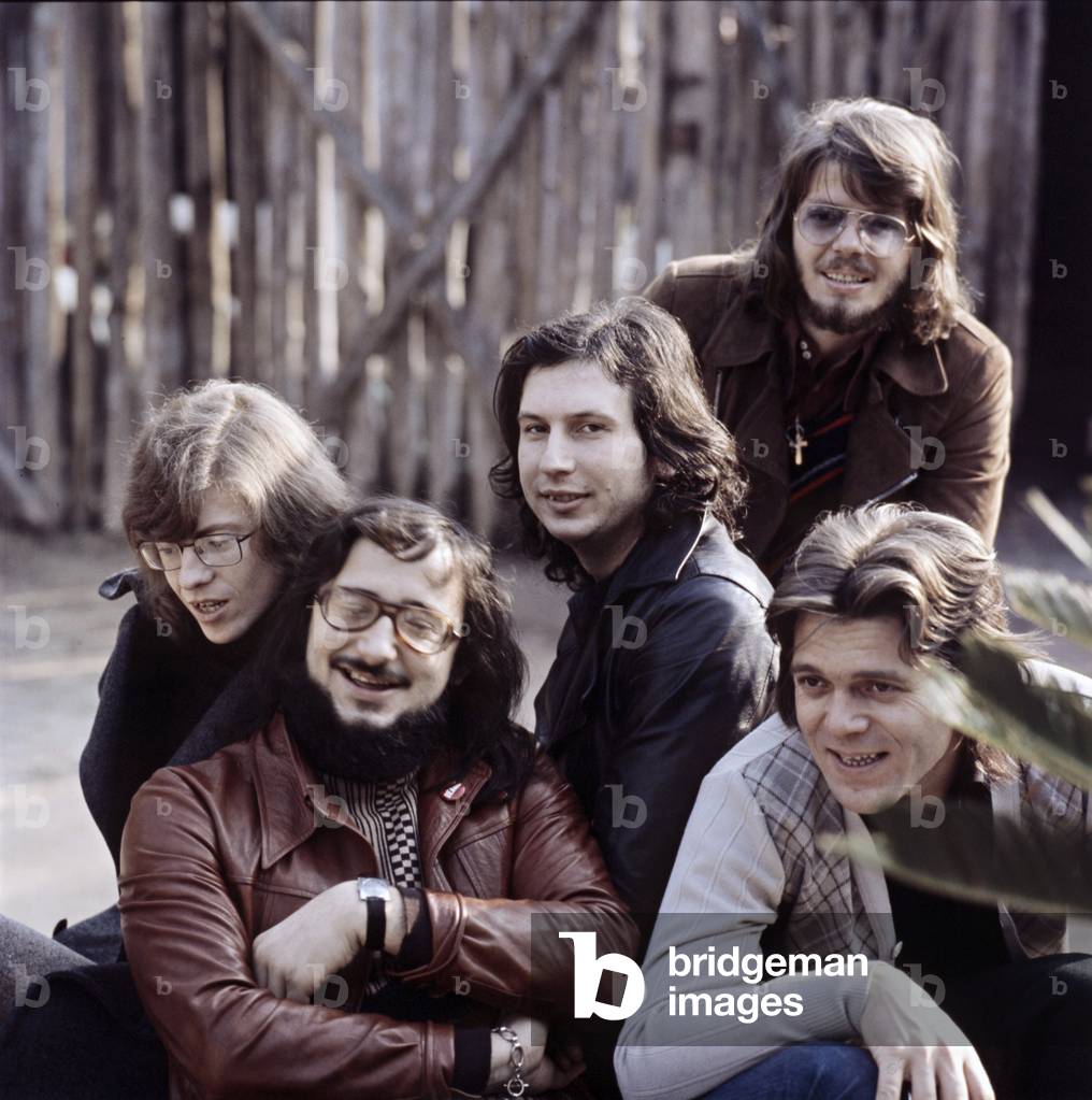 The members of the Nomadi: from left Augusto Daolio and Beppe Carletti