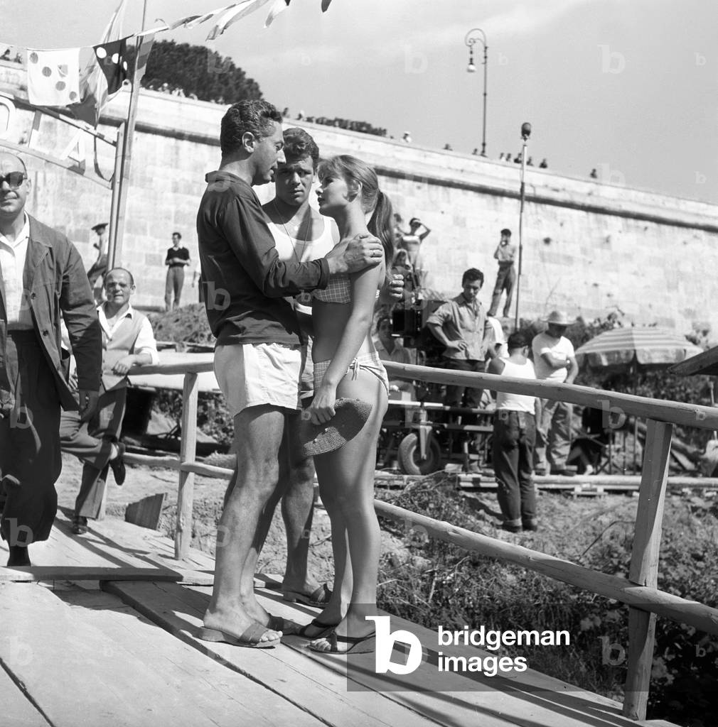 Marisa Allasio on the set of 