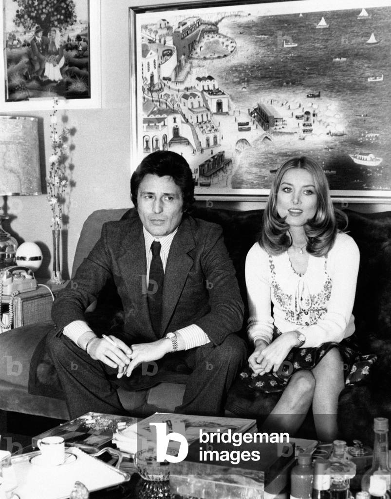 Barbara Bouchet and her husband Luigi Borghese in their house