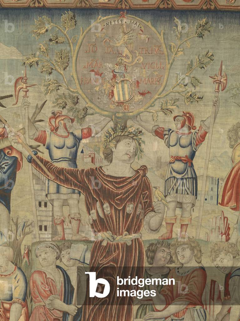 March (Marzo), by Benedetto da Milano upon drawing by Bramantino, c. 1503-1508, 16th century (tapestry)