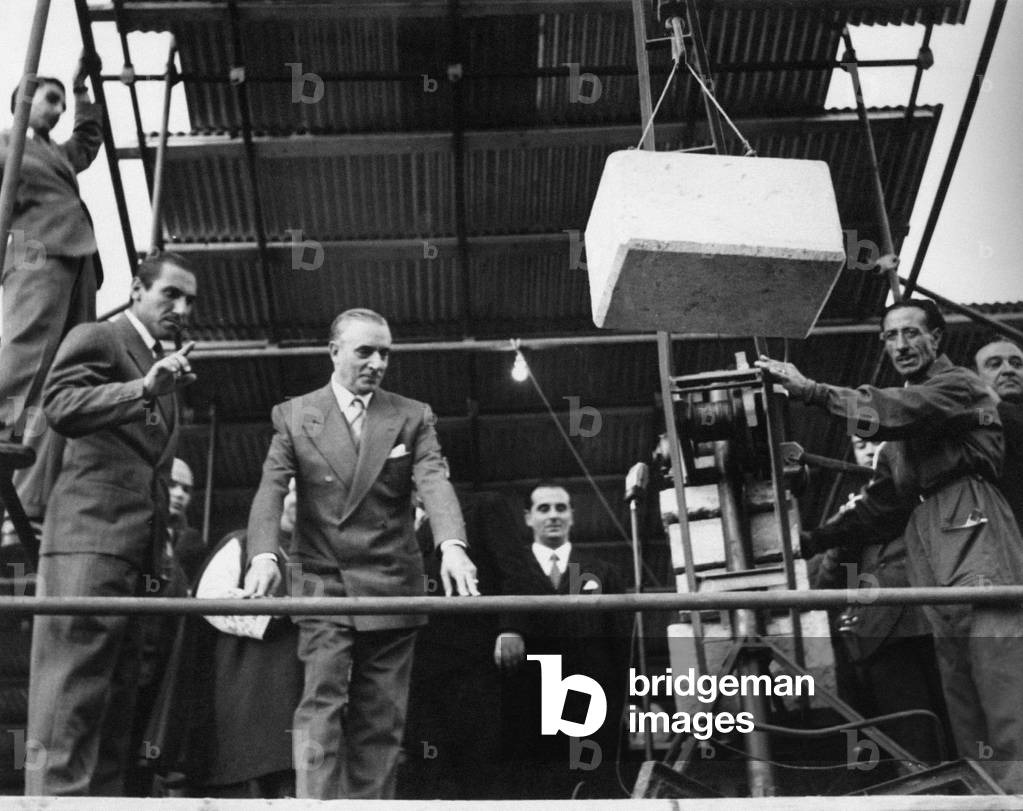 Pietro Campilli at the laying of the foundation stone