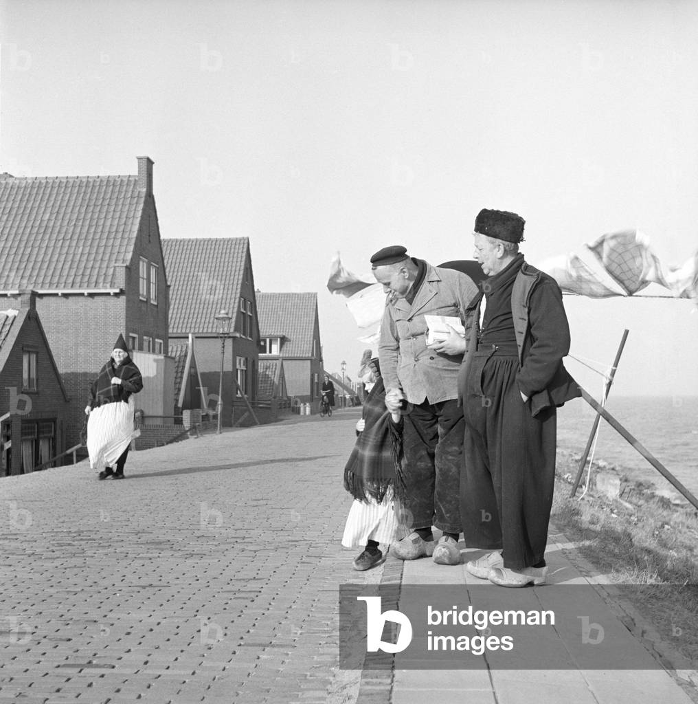 Dutch people near the sea, Netherlands