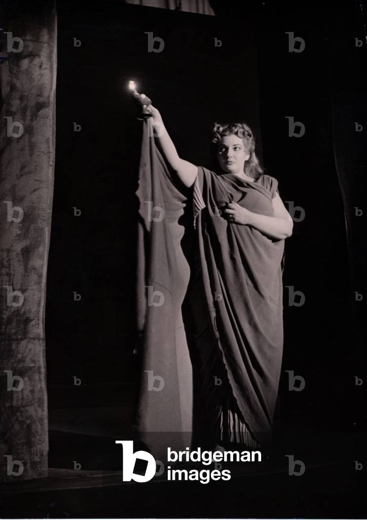 Maria Callas as Norma, Italy, 1952 (b/w photo)