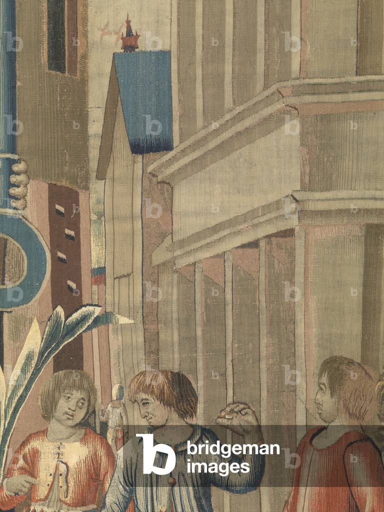 January (Gennaio), by Benedetto da Milano upon drawing by Bramantino, c. 1503-1508, 16th century (tapestry)