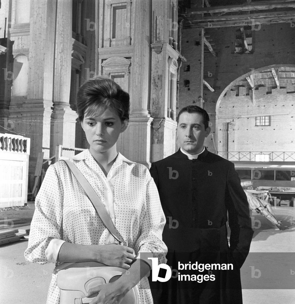 Romolo Valli and Claudia Cardinale in Girl with a Suitcase, Italy, 1961 (b/w photo)