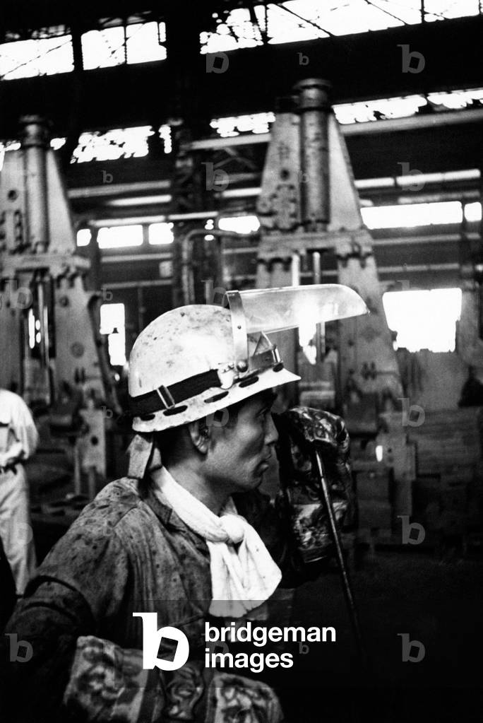 A Japanese worker at work, Hiroshima, Japan
